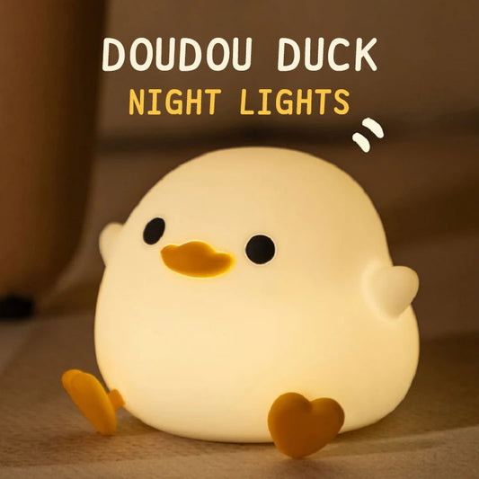 Sleepy Duckling: USB Rechargeable Night Light with Clap & Timer