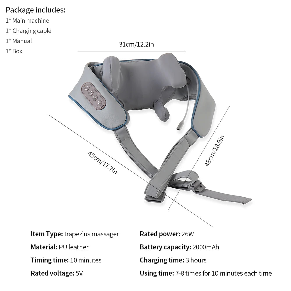 Foreverlily Wireless Neck, Back and Shoulder Massager