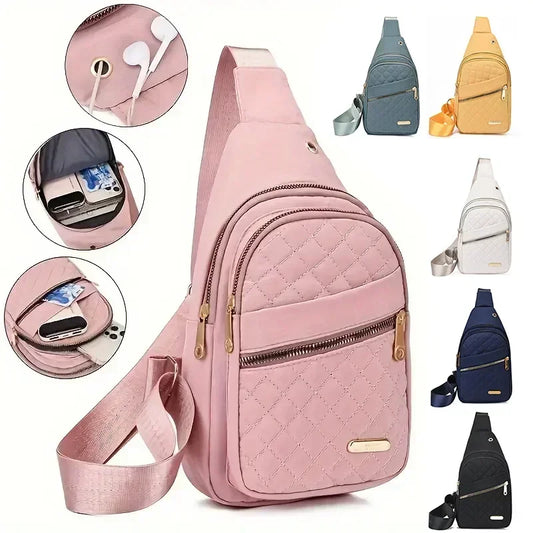 Women Pink Chest Backpack 2024