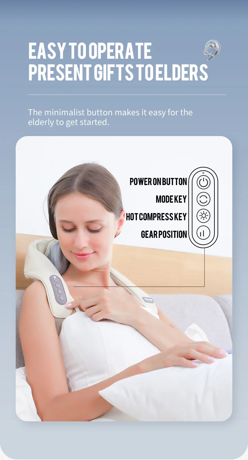 Foreverlily Wireless Neck, Back and Shoulder Massager