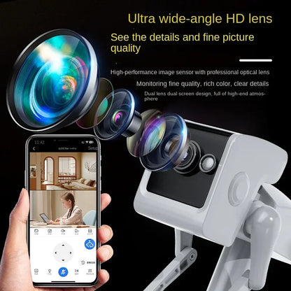 4MP Dual Lens APP Robot Dog Wireless PTZ IP Dome Camera