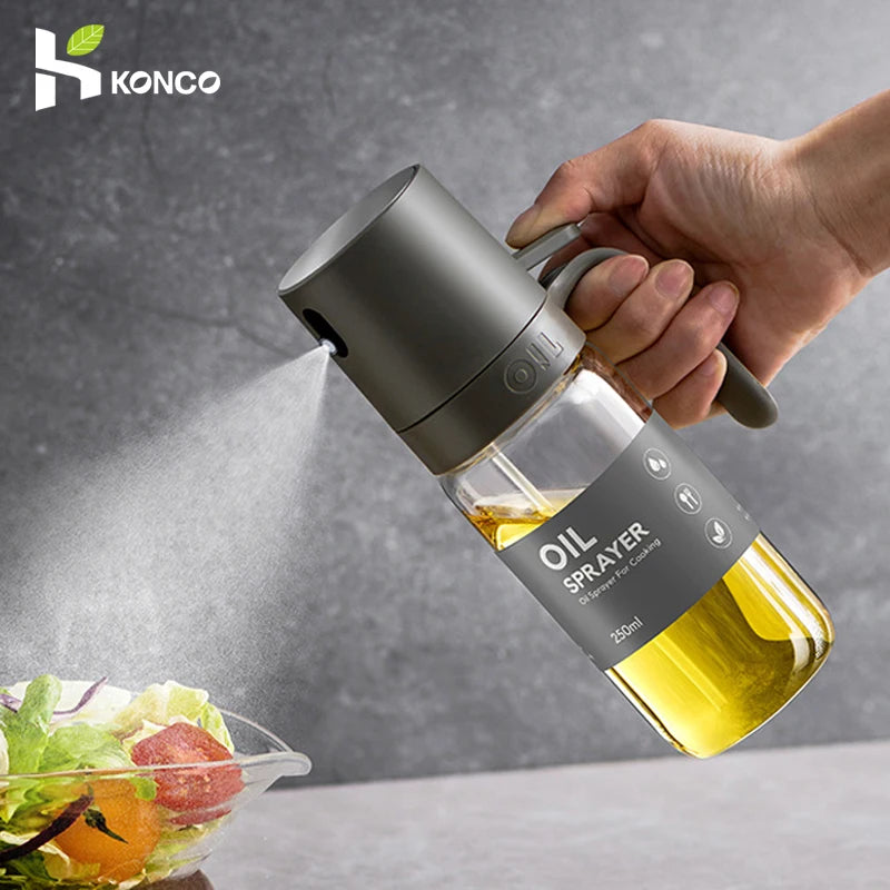 Mist & Drizzle: 250ml Glass Oil Sprayer for Healthy Cooking